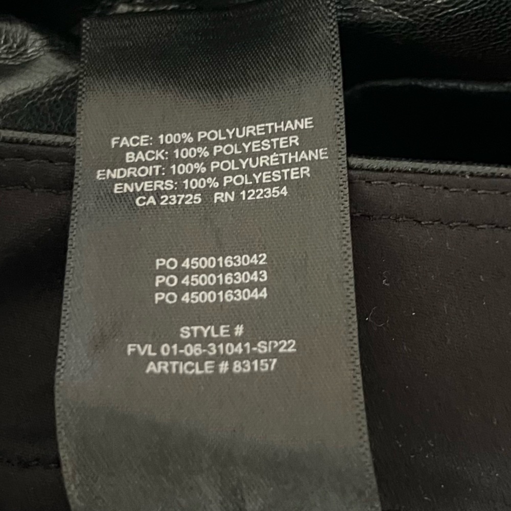 Aritzia Babaton Black Faux Leather Straight-Leg Pants - Picture 6 of 6